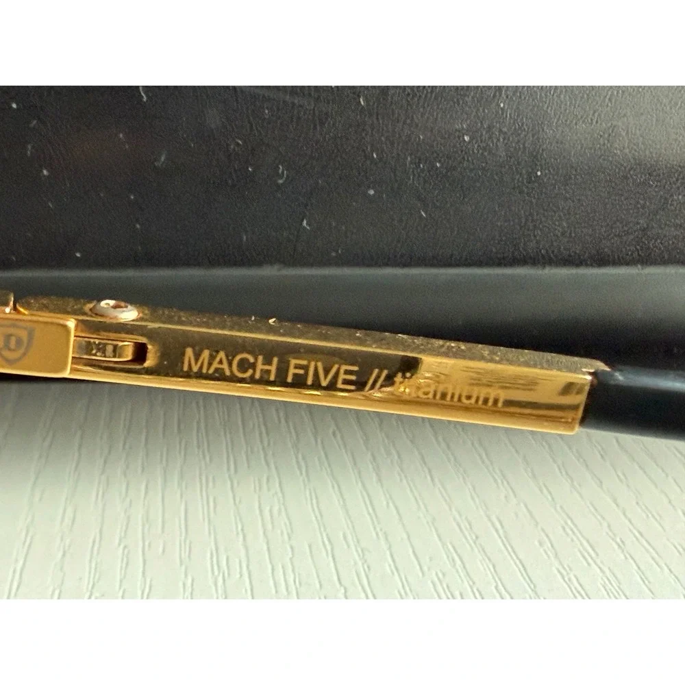 DITA Mach Five II Sunglasses Black‎ Gold DRX-2087 Japan Authentic